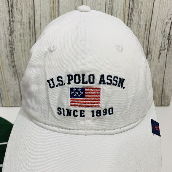U.S. Polo Assn. White One Size Adjustable Hat Children’s Kids - Picture 2 of 9